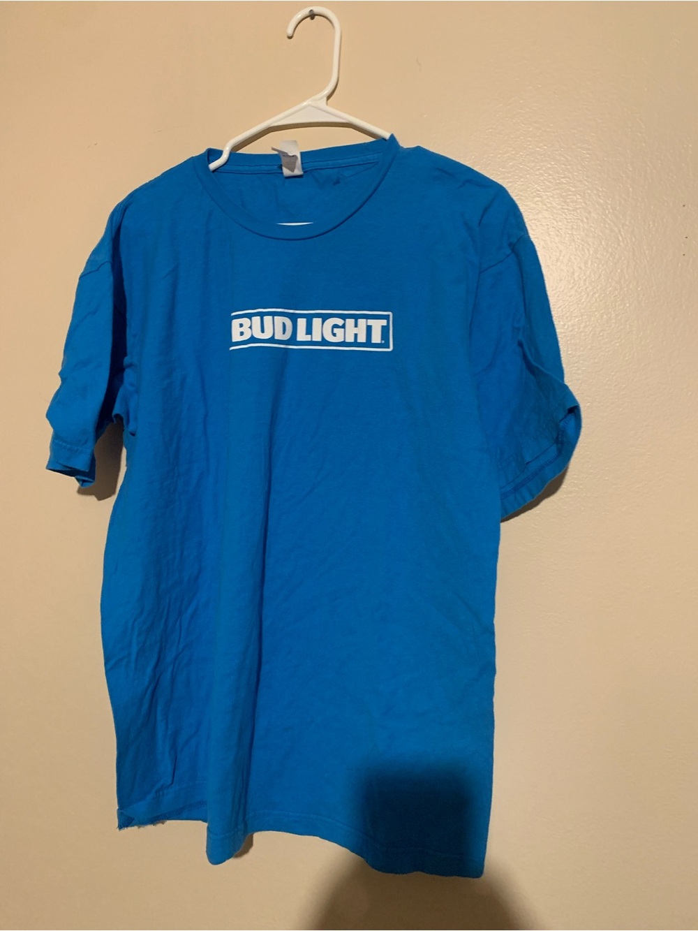 Tultex Bright Blue Bud Light Logo Tee